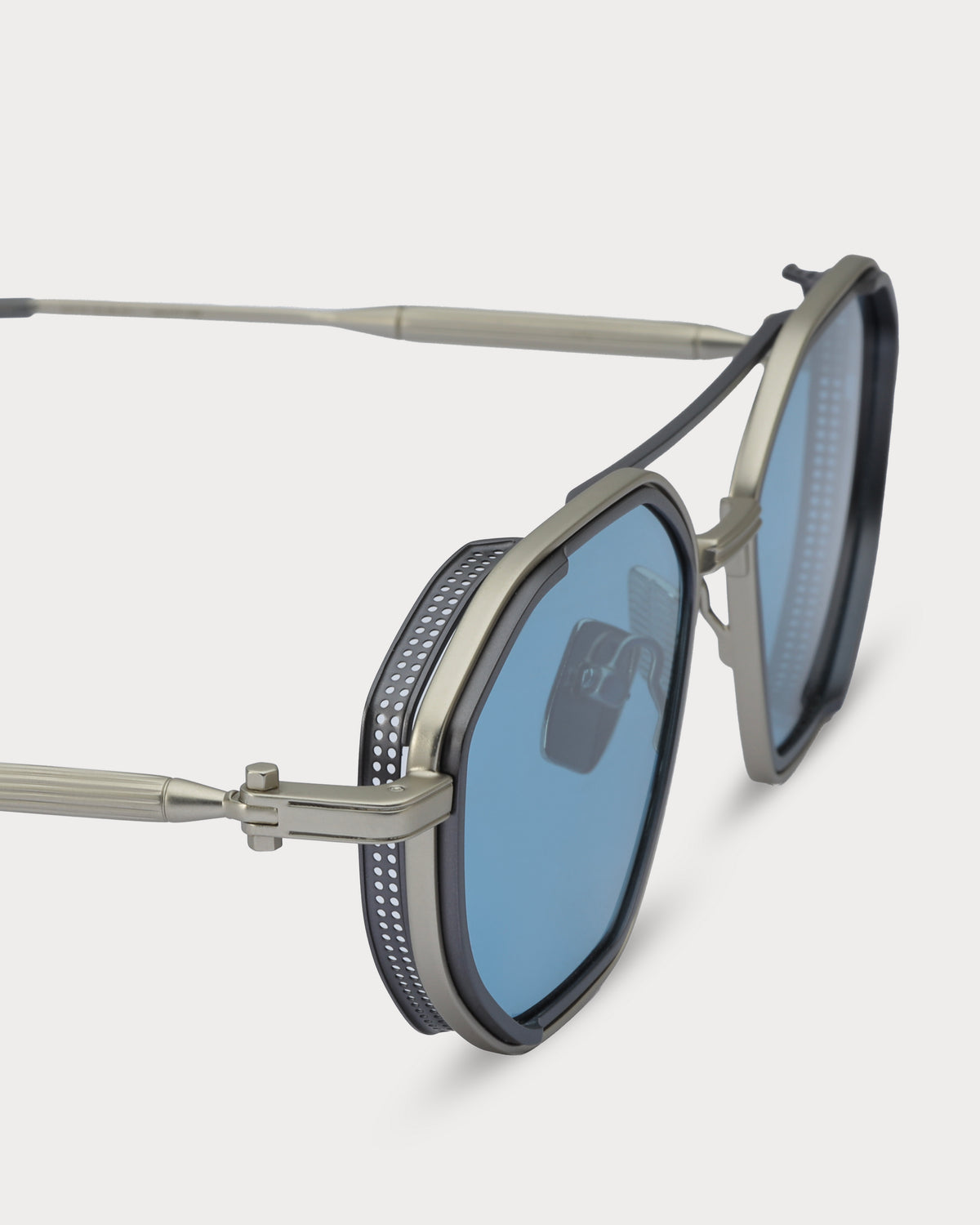 Sarri Casablanca Silver Ocean Blue metal sunglasses - view 3